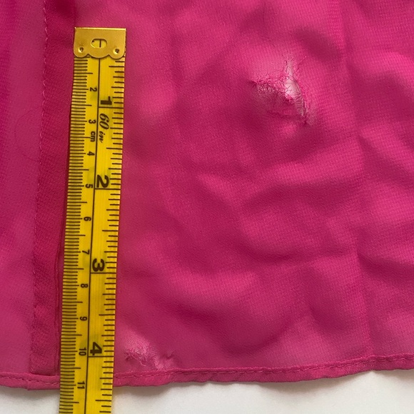 David’s Bridal Bridesmaid Chiffon Dress Size 6 Begonia Color Tie Back Satin Bow - Picture 16 of 16